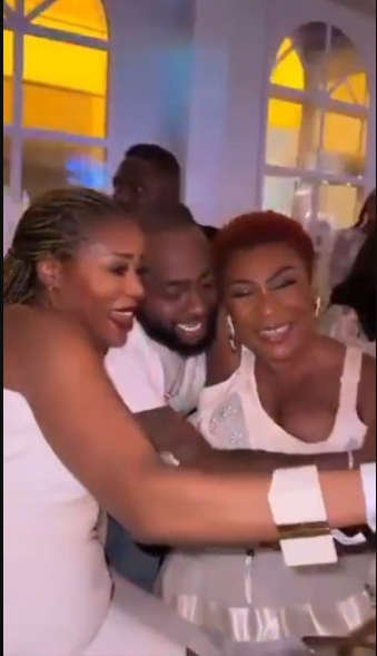 Davido Hugs Burna Boy's Mother