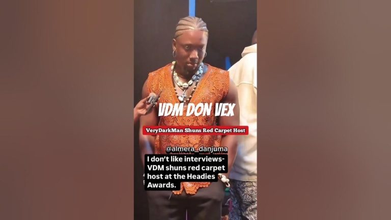 Verydarkman Snubs Red Carpet Host at Headies, Says "I Don't Like Interviews"