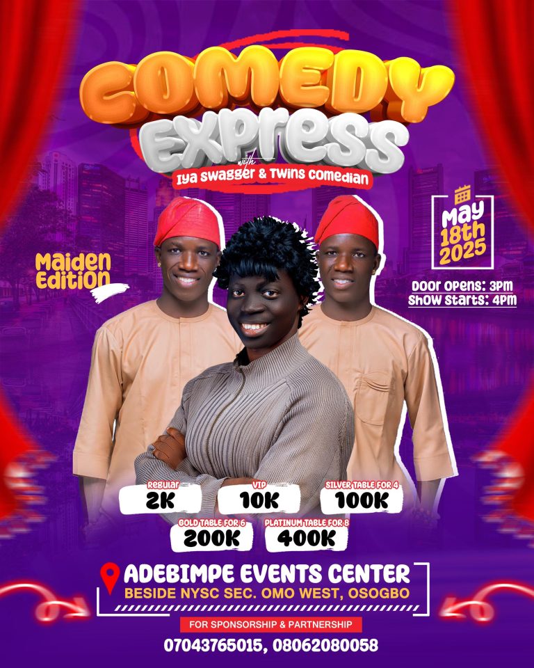 Get Ready For Comedy Express With “Iya Swagger & Twins Comedian”