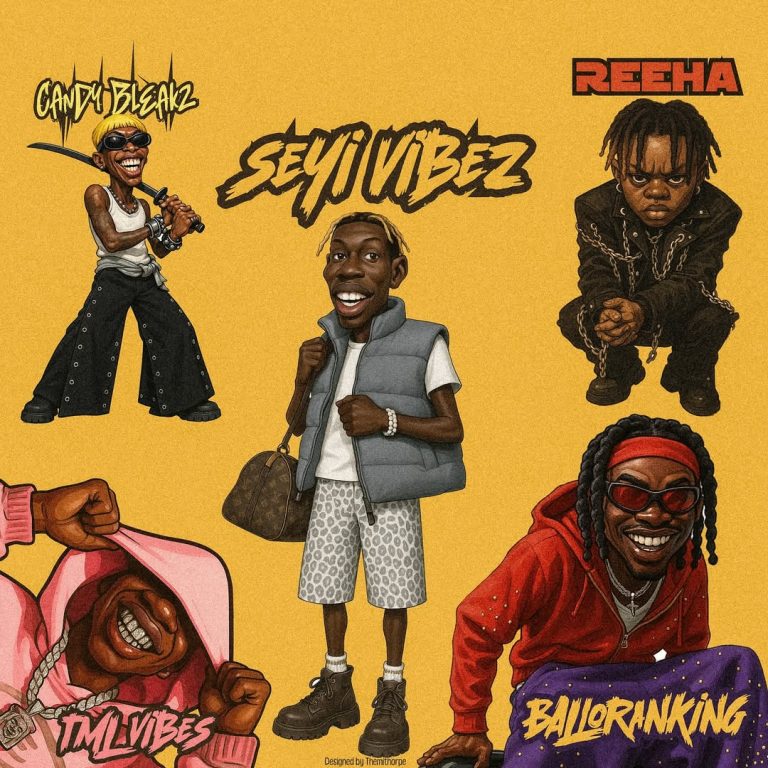AFRODURA's Finest Candy Bleakz, Seyi_Vibez, Balloranking, TML Vibes, and Reeha